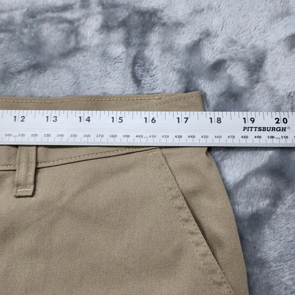 Dickies Pants‎ Womens 12P PETITE Tan Khaki Stretch Twill FLEX Relaxed Fit Skater